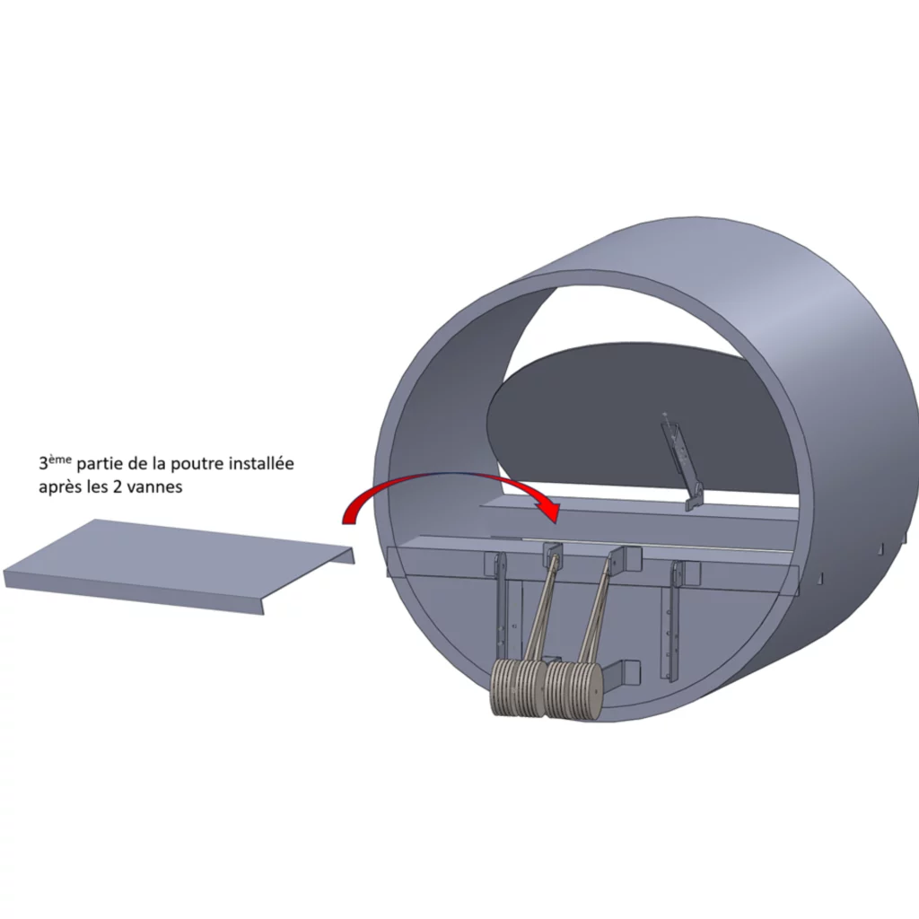 Illustration 3D de la vanne Anti-pollution